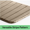 image:imageGORILLA GRIP Absorbent Memory Foam Bath and Shower Mat 24x17 GrayStriped Taupe