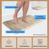 image:imageGORILLA GRIP Absorbent Memory Foam Bath and Shower Mat 24x17 GrayStriped Taupe