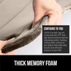 image:imageGORILLA GRIP Absorbent Memory Foam Bath and Shower Mat 24x17 GrayStriped Taupe
