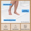 image:imageGORILLA GRIP Absorbent Memory Foam Bath and Shower Mat 24x17 GrayStriped White