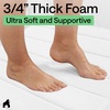 image:imageGORILLA GRIP Absorbent Memory Foam Bath and Shower Mat 24x17 GrayStriped White