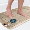 image:imageGORILLA GRIP Absorbent Memory Foam Bath and Shower Mat 24x17 GrayStriped Taupe