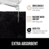 image:imageGORILLA GRIP Bathroom Rugs Absorbent Thick Plush Bath Mat 24x17 IvoryBlack