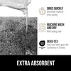 image:imageGORILLA GRIP Bathroom Rugs Absorbent Thick Plush Bath Mat 24x17 IvoryGrey