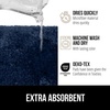 image:imageGORILLA GRIP Bathroom Rugs Absorbent Thick Plush Bath Mat 24x17 IvoryIndigo