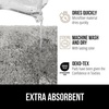 image:imageGORILLA GRIP Bathroom Rugs Absorbent Thick Plush Bath Mat 24x17 IvoryLight Gray