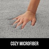image:imageGORILLA GRIP Bathroom Rugs Absorbent Thick Plush Bath Mat 24x17 IvoryLight Gray