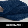 image:imageGORILLA GRIP Bathroom Rugs Absorbent Thick Plush Bath Mat 24x17 IvoryNavy Blue