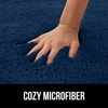 image:imageGORILLA GRIP Bathroom Rugs Absorbent Thick Plush Bath Mat 24x17 IvoryNavy Blue