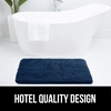 image:imageGORILLA GRIP Bathroom Rugs Absorbent Thick Plush Bath Mat 24x17 IvoryNavy Blue