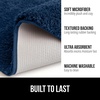 image:imageGORILLA GRIP Bathroom Rugs Absorbent Thick Plush Bath Mat 24x17 IvoryNavy Blue