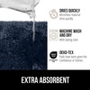 image:imageGORILLA GRIP Bathroom Rugs Absorbent Thick Plush Bath Mat 24x17 IvoryNavy Blue