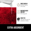 image:imageGORILLA GRIP Bathroom Rugs Absorbent Thick Plush Bath Mat 24x17 IvoryRed
