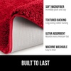 image:imageGORILLA GRIP Bathroom Rugs Absorbent Thick Plush Bath Mat 24x17 IvoryRed