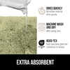 image:imageGORILLA GRIP Bathroom Rugs Absorbent Thick Plush Bath Mat 24x17 IvorySage