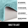 image:imageGORILLA GRIP Bathroom Rugs Absorbent Thick Plush Bath Mat 24x17 IvorySpa Blue