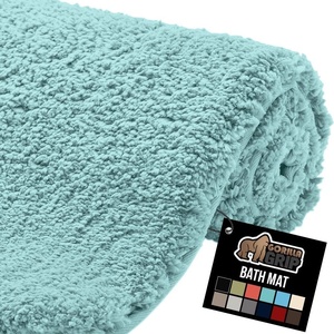image:imageGORILLA GRIP Bathroom Rugs Absorbent Thick Plush Bath Mat 24x17 IvorySpa Blue