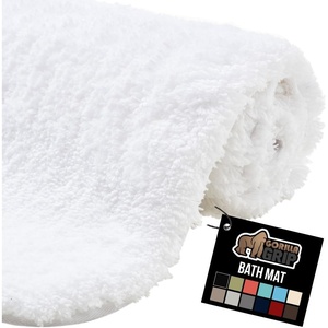 image:imageGORILLA GRIP Bathroom Rugs Absorbent Thick Plush Bath Mat 24x17 IvoryWhite
