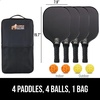 image:imageGorilla Gear USAPA Approved Pickleball Starter Set Fiberglass Paddles with Bag and Balls Indoor Outdoor Court Use Comfortable Racket Grip Oversized Sweet Spot Pickle Ball Paddle for Men WomenBlack